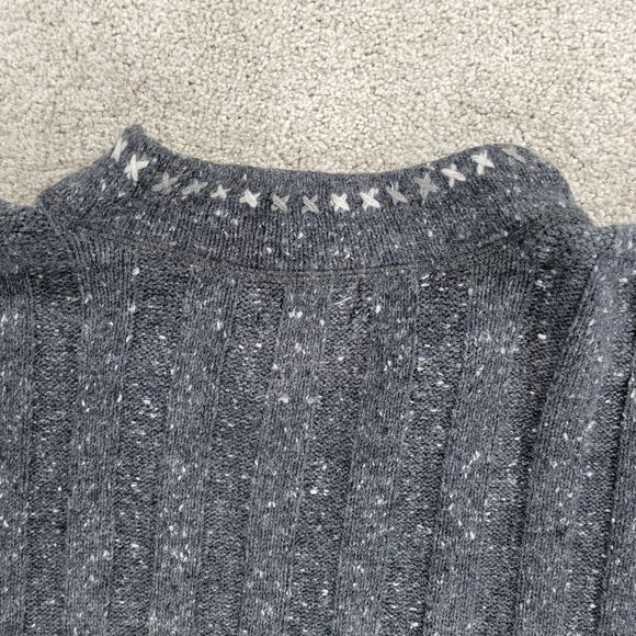 Woolrich Ribbed Onyx Heather Sweater Womens 2XL Gray Wool Blend 1/4 Zip Pullover - Picture 13 of 16